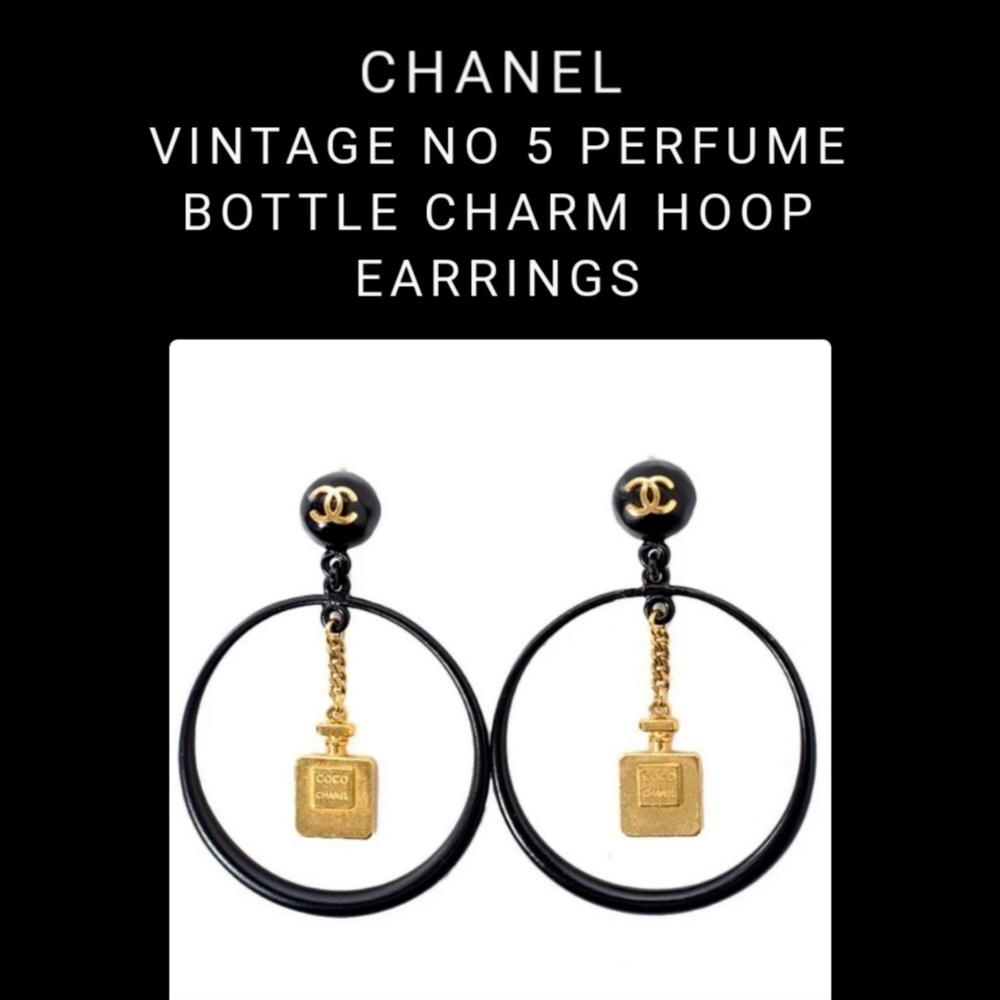Vintage Chanel Hoop Dangle Earrings!